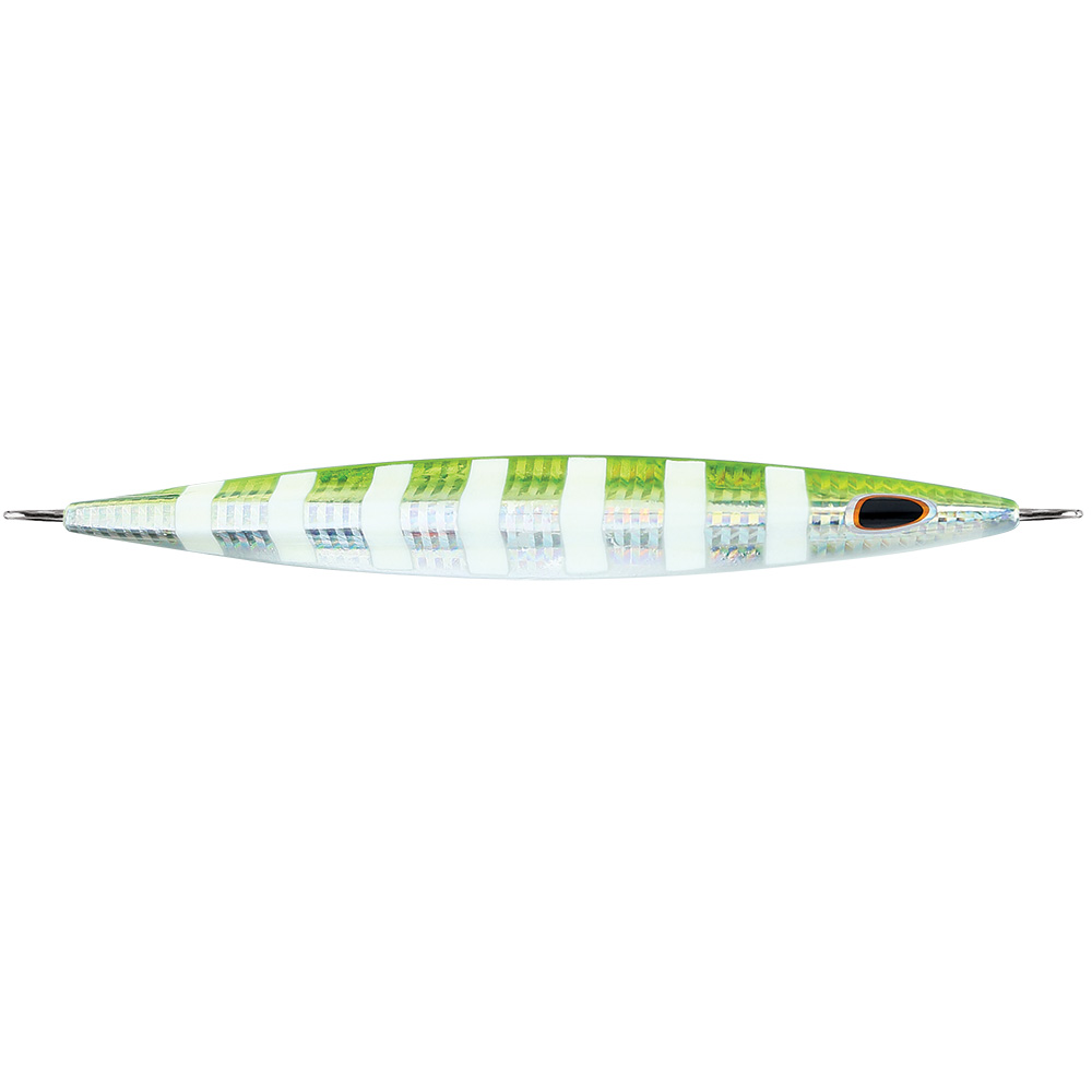 Williamson Kensaki 220 Jig - 6.75" - 7.75oz - UV Green Sardine Zebra 1 Williamson Kensaki 220 Jig - 6.75" - 7.75oz - UV Green Sardine Zebra