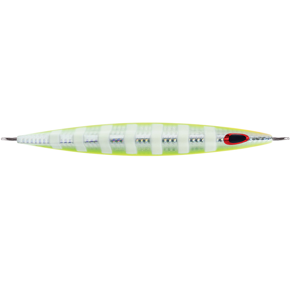 Williamson Kensaki 280 Jig - 7.25" - 9-7/8oz - UV Chartreuse Glow Zebra 1 Williamson Kensaki 280 Jig - 7.25" - 9-7/8oz - UV Chartreuse Glow Zebra