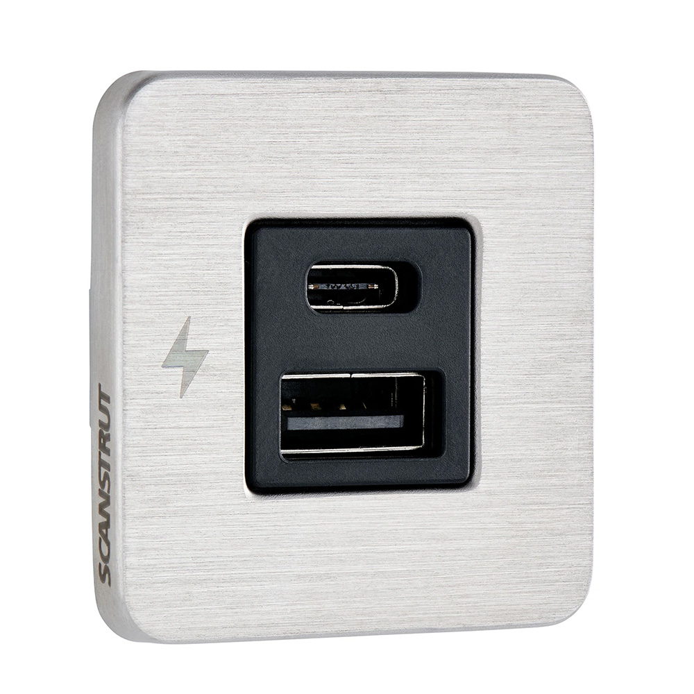 Scanstrut TILE USB-A/USB-C Interior Charging Socket - 12/24V - Stainless Steel Bezel 1 Scanstrut TILE USB-A/USB-C Interior Charging Socket - 12/24V - Stainless Steel Bezel