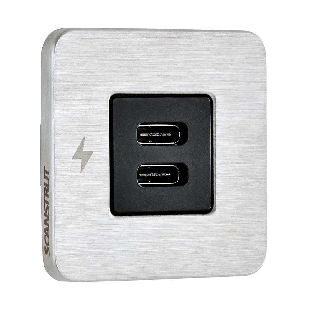 Scanstrut TILE USB-C Interior Charging Socket - 12/24V - Stainless Steel Bezel 1 Scanstrut TILE USB-C Interior Charging Socket - 12/24V - Stainless Steel Bezel