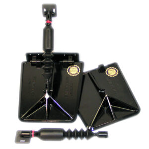 Smart Tab SX Composite Trim Tabs by Lectrotab 9.5” x 10” for 18'-20’ Boat with 150 - 240HP - Black