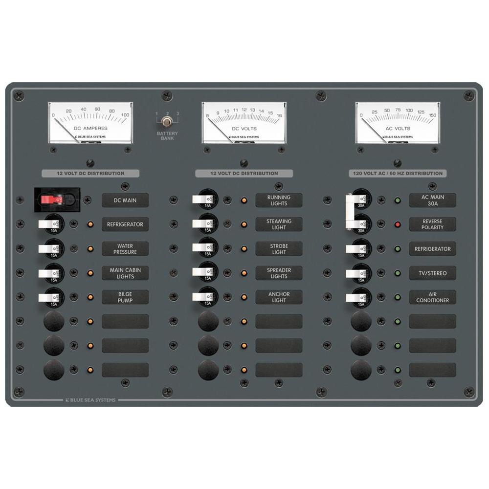 Blue Sea Systems 8184 AC Main + 6 Positions/DC Main +15 Positions 1 Blue Sea Systems 8184 AC Main + 6 Positions/DC Main +15 Positions