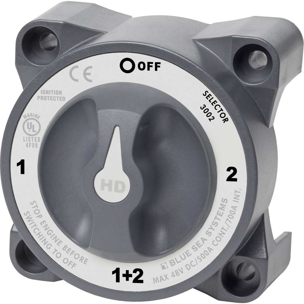 Blue Sea Systems 3002 HD-Series Battery Switch Selector 1 Blue Sea Systems 3002 HD-Series Battery Switch Selector