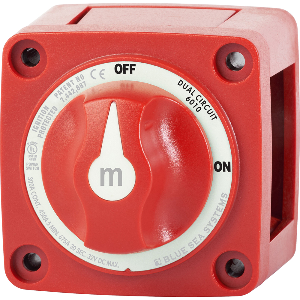 Blue Sea Systems 6010 m-Series (Mini) Battery Switch Dual Circuit 1 Blue Sea Systems 6010 m-Series (Mini) Battery Switch Dual Circuit