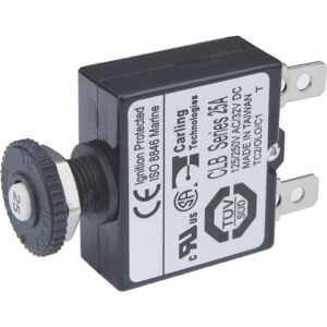 Blue Sea Systems 7058 25A Push Button Thermal with Quick Connect Terminals