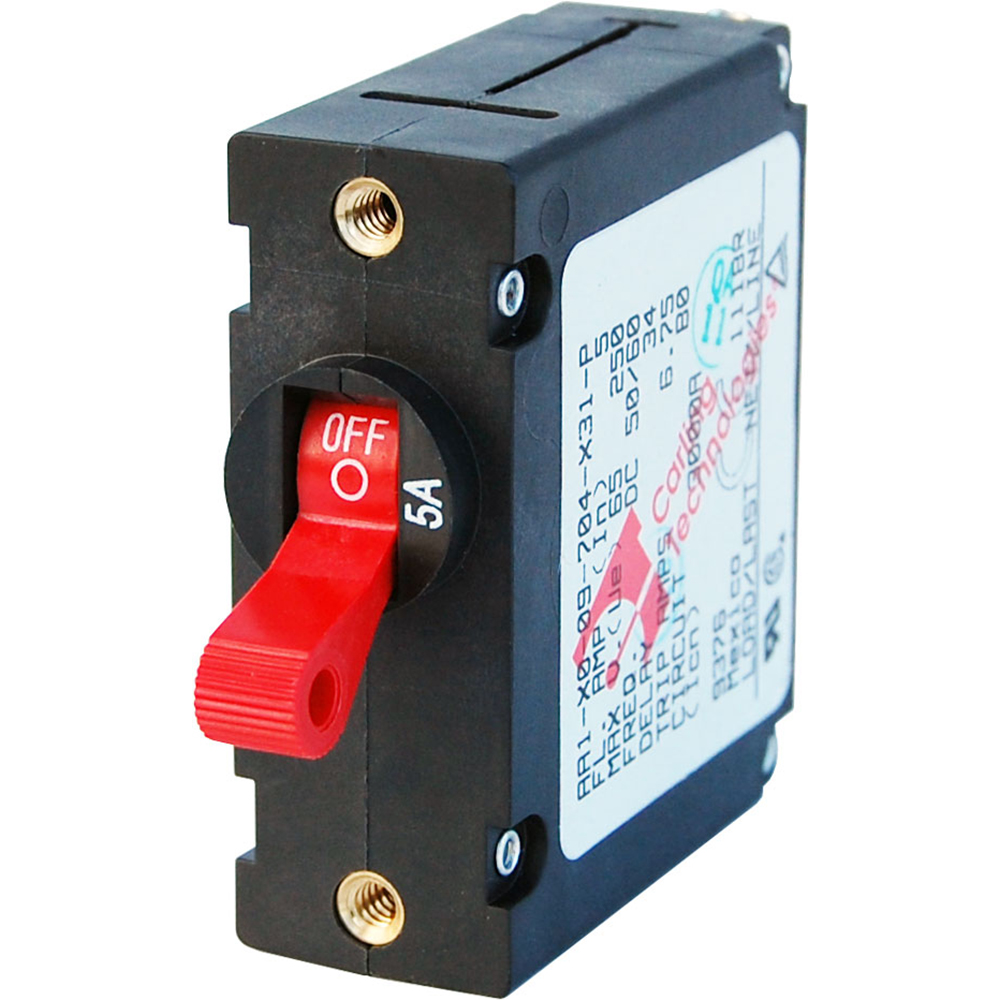 Blue Sea Systems 7201 AC/DC Single Pole Magnetic World Circuit Breaker - 5 AMP 1 Blue Sea Systems 7201 AC/DC Single Pole Magnetic World Circuit Breaker - 5 AMP