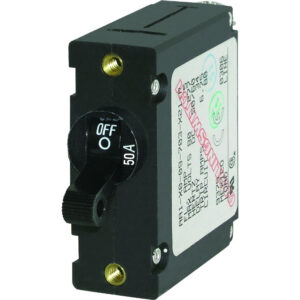 Blue Sea Systems 7228 AC / DC Single Pole Magnetic World Circuit Breaker - 50 Amp