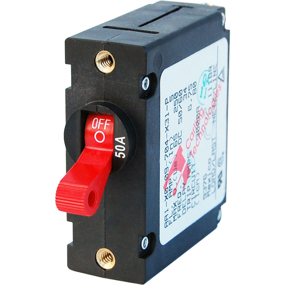 Blue Sea Systems 7229 AC / DC Single Pole Magnetic World Circuit Breaker - 50 Amp 1 Blue Sea Systems 7229 AC / DC Single Pole Magnetic World Circuit Breaker - 50 Amp