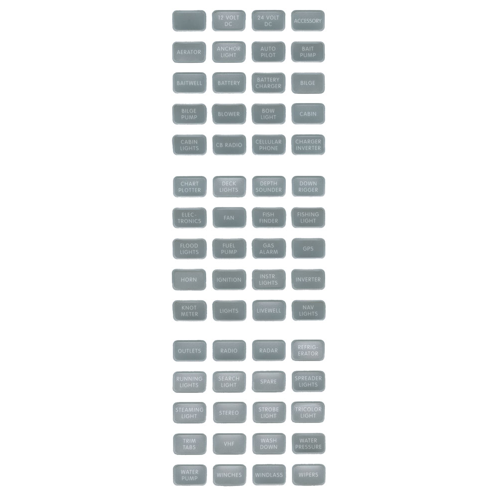 Blue Sea Systems 8217 Grey Small Format Label Kit - 60 Labels 1 Blue Sea Systems 8217 Grey Small Format Label Kit - 60 Labels