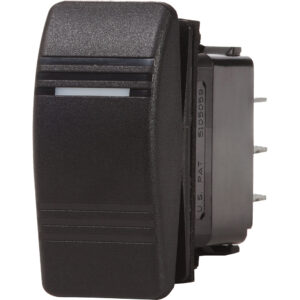 Blue Sea Systems 8289 Water Resistant Contura III Switch - DPDT (ON)-OFF-ON - Black