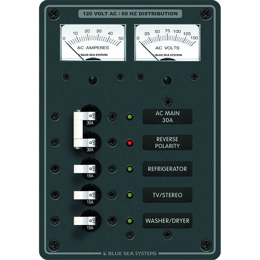 Blue Sea Systems 8409 AC Main + 3 Positions - White 1 Blue Sea Systems 8409 AC Main + 3 Positions - White