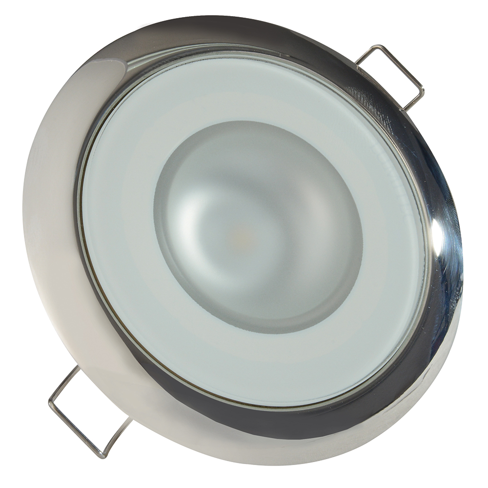 Lumitec Mirage - Flush Mount Down Light - Glass Finish/Polished SS Bezel 2-Color White/Red Dimming 1 Lumitec Mirage - Flush Mount Down Light - Glass Finish/Polished SS Bezel 2-Color White/Red Dimming
