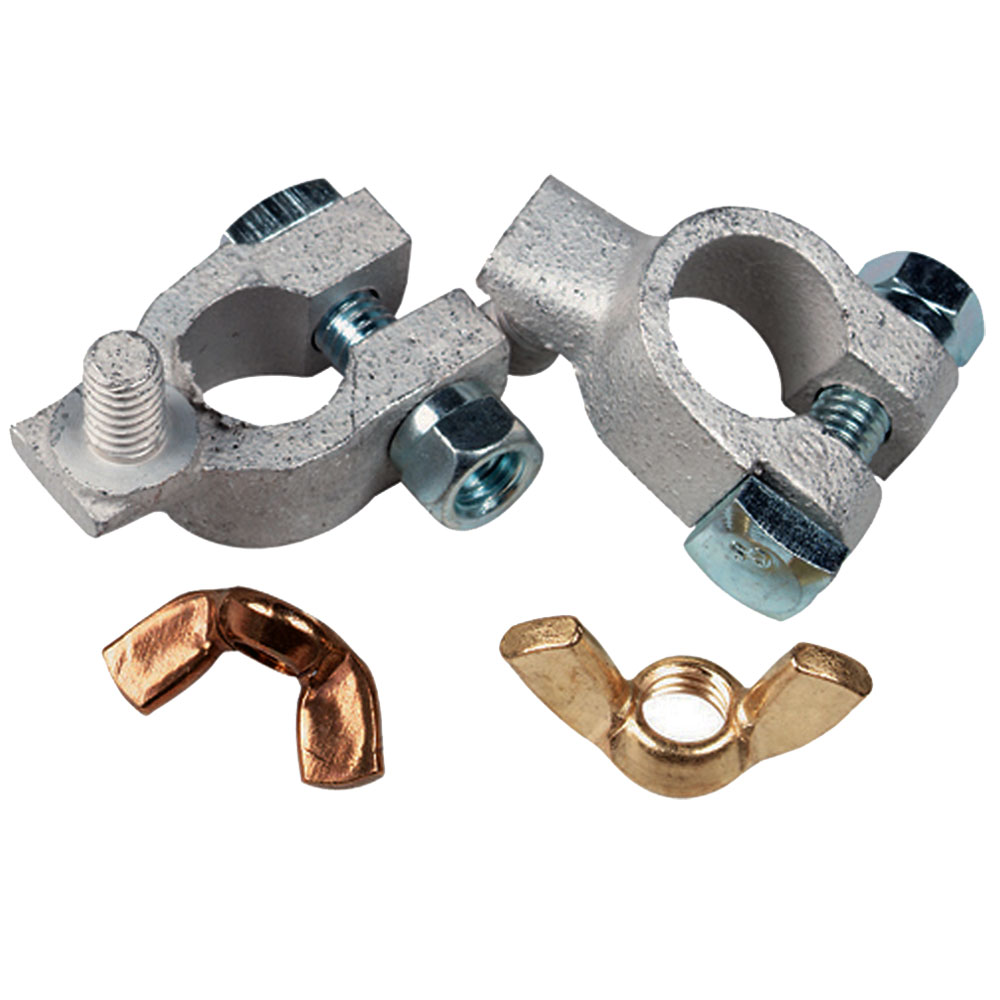 Ancor Tinned Battery Terminal - 5/16" & 3/8" Stud - Positive & Negative Combo 1 Ancor Tinned Battery Terminal - 5/16" & 3/8" Stud - Positive & Negative Combo