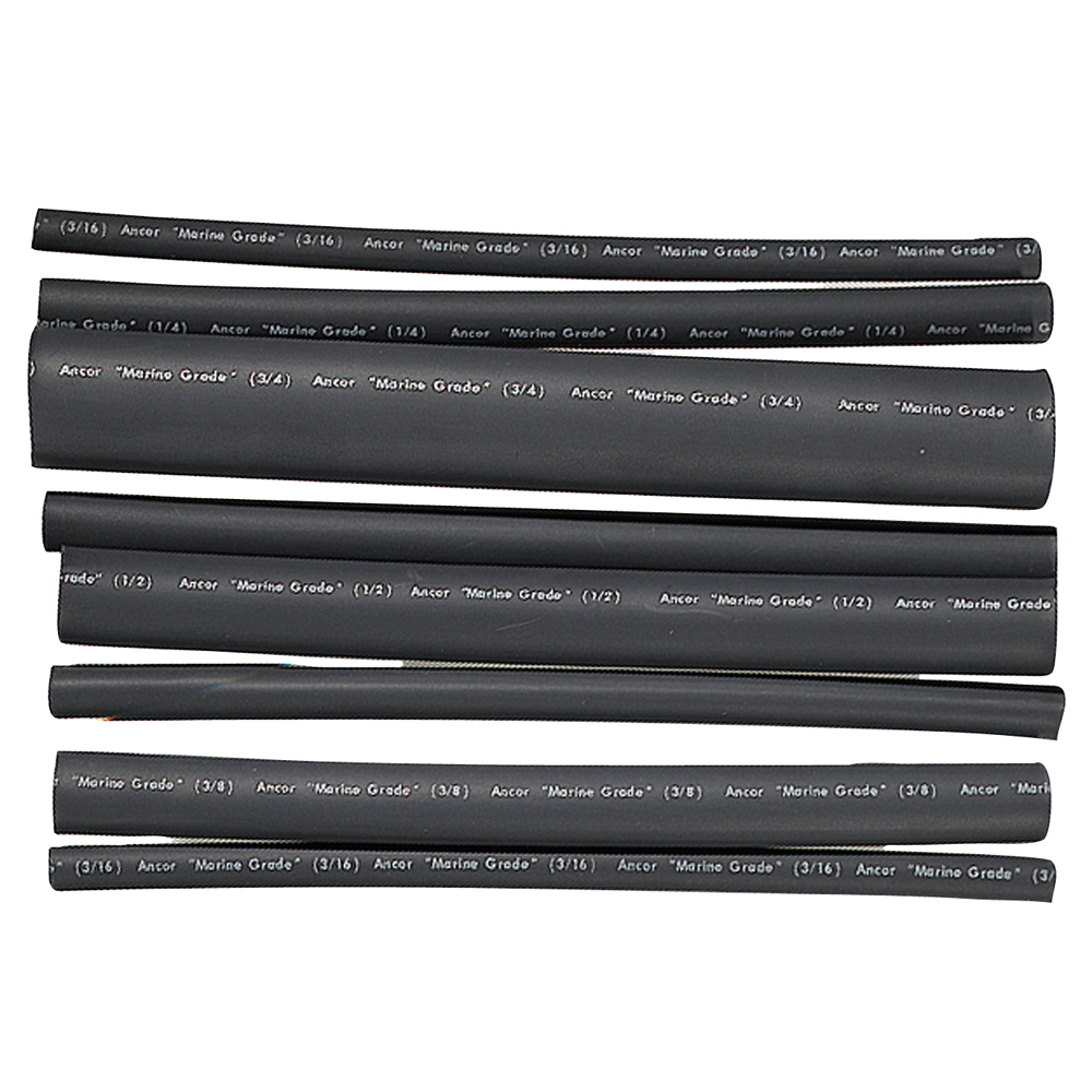 Ancor Adhesive Lined Heat Shrink Tubing - Assorted 8 - Pack, 6", 20 - 2/0 AWG, Black 1 Ancor Adhesive Lined Heat Shrink Tubing - Assorted 8 - Pack, 6", 20 - 2/0 AWG, Black