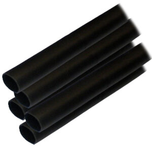 Ancor Adhesive Lined Heat Shrink Tubing (ALT) - 1/2" x 6" - 5 - Pack - Black