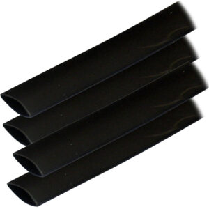Ancor Adhesive Lined Heat Shrink Tubing (ALT) - 3/4" x 6" - 4 - Pack - Black