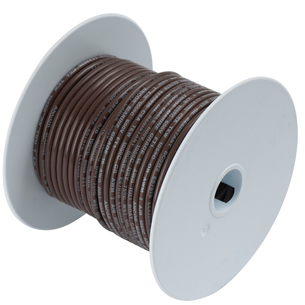 Ancor Brown 16 AWG Tinned Copper Wire - 100' 1 Ancor Brown 16 AWG Tinned Copper Wire - 100'