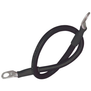 Ancor Battery Cable Assembly, 4 AWG (21mm²) Wire, 5/16" (7.93mm) Stud, Black - 48" (121.9cm)