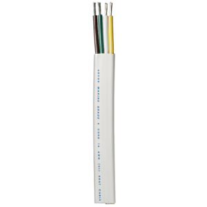 Ancor Trailer Cable - 16/4 AWG - Yellowith White/Green/Brown - Flat - 100'