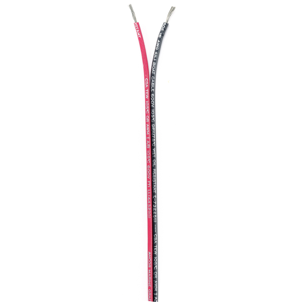 Ancor Ribbon Bonded Cable - 16/2 AWG - Red/Black - Flat - 500' 1 Ancor Ribbon Bonded Cable - 16/2 AWG - Red/Black - Flat - 500'