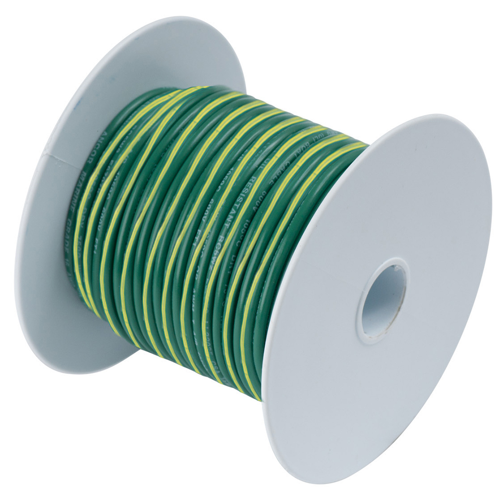 Ancor Green with Yellow Stripe 10 AWG Tinned Copper Wire - 250' 1 Ancor Green with Yellow Stripe 10 AWG Tinned Copper Wire - 250'