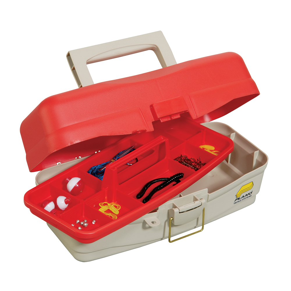 Plano Take Me Fishing Tackle Kit Box - Red/Beige 1 Plano Take Me Fishing Tackle Kit Box - Red/Beige