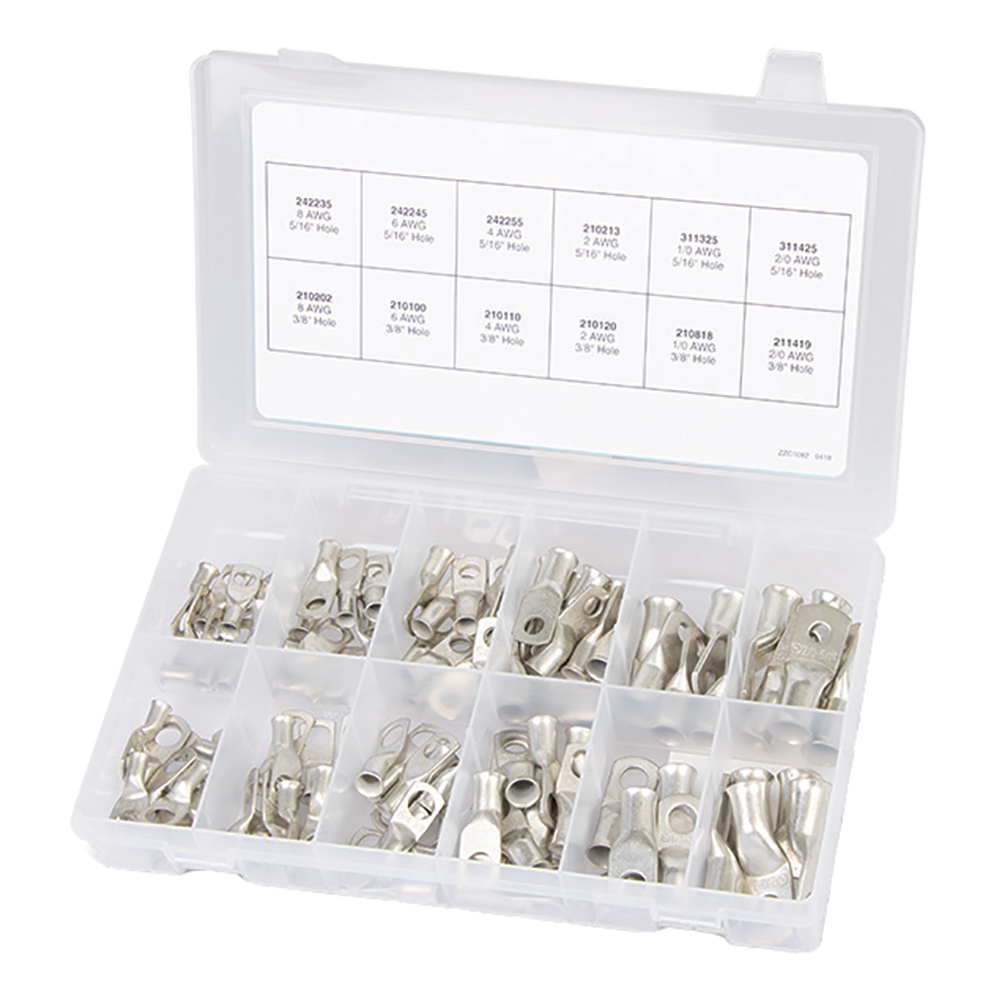 Ancor 100 - Piece Tinned Copper Lug Kit 1 Ancor 100 - Piece Tinned Copper Lug Kit