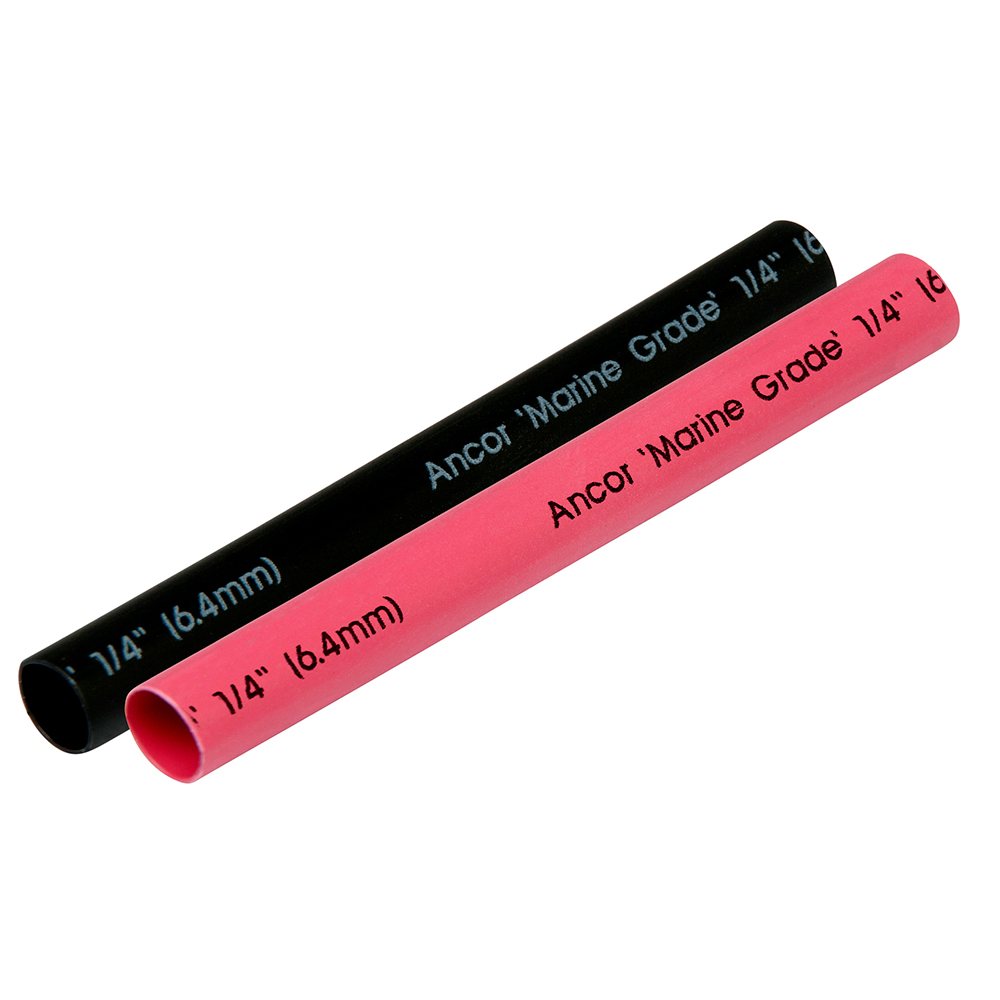 Ancor Heat Shrink Tubing 1/4" x 3" - Black & Red Combo 1 Ancor Heat Shrink Tubing 1/4" x 3" - Black & Red Combo