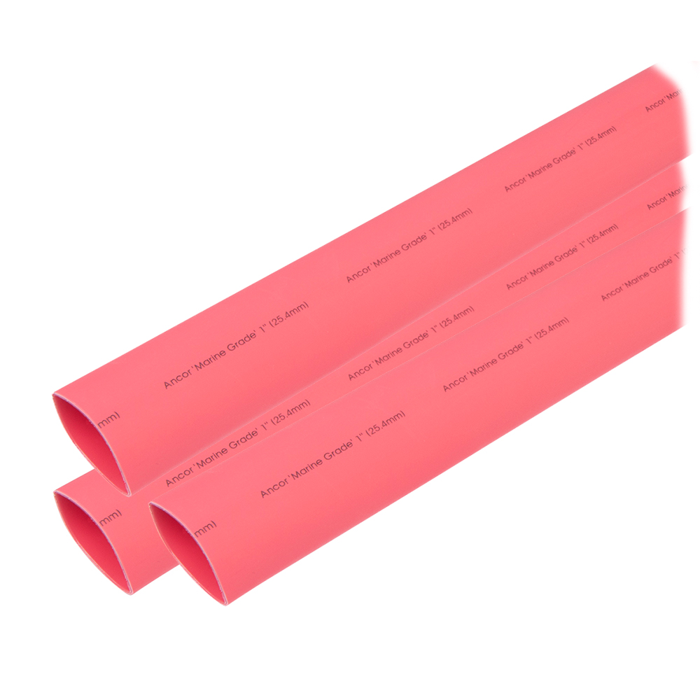 Ancor Heat Shrink Tubing 1" x 3" - Red - 3 Pieces 1 Ancor Heat Shrink Tubing 1" x 3" - Red - 3 Pieces