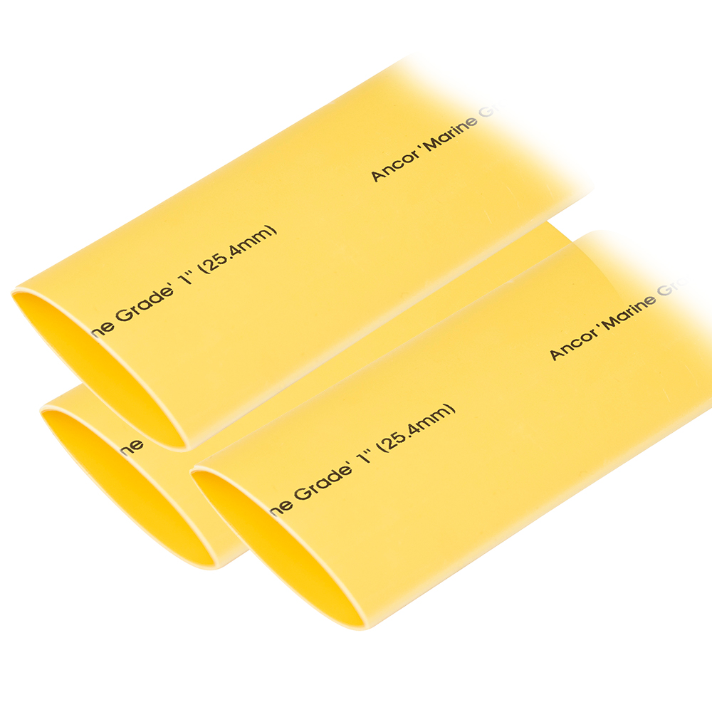 Ancor Heat Shrink Tubing 1" x 3" - Yellow - 3 Pieces 1 Ancor Heat Shrink Tubing 1" x 3" - Yellow - 3 Pieces