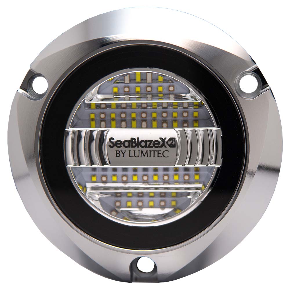 Lumitec SeablazeX2 Underwater Light Dual Color White Blue Polished Housing 1 Lumitec SeablazeX2 Underwater Light Dual Color White Blue Polished Housing