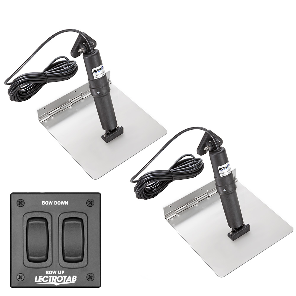 Lectrotab XKA Stainless Steel Trim Tab Kit with Rocker Switch, 12 x 12 1 Lectrotab XKA Stainless Steel Trim Tab Kit with Rocker Switch, 12 x 12