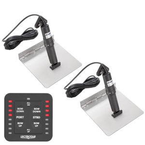 Lectrotab XKA Stainless Steel Trim Tab Kit with One-Touch Control, 9 x 9