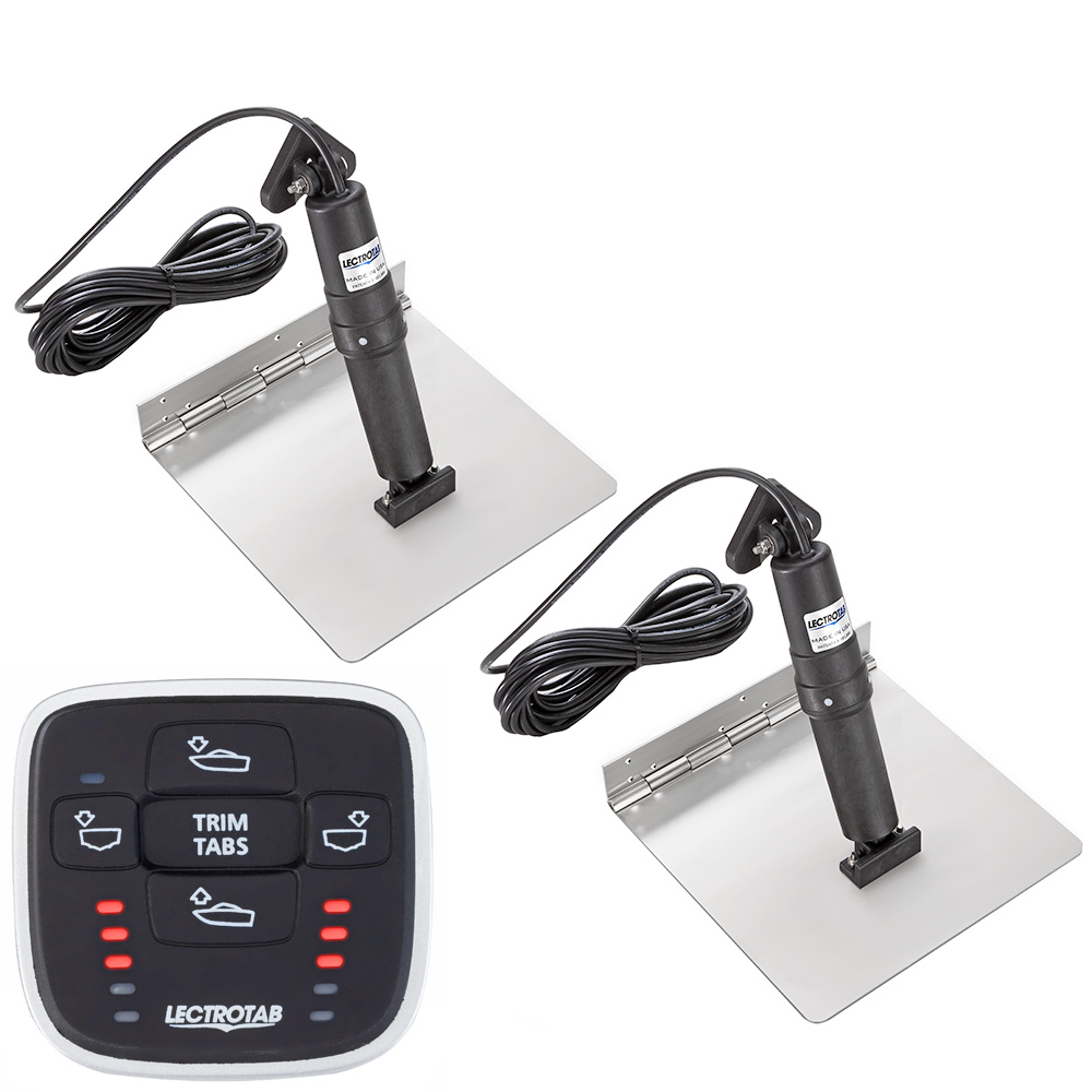 Lectrotab XKA Stainless Steel Trim Tab Kit with Manual Leveling Control, 12 x 12 1 Lectrotab XKA Stainless Steel Trim Tab Kit with Manual Leveling Control, 12 x 12