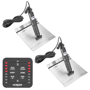 Lectrotab XKA Stainless Steel Trim Tab Kit with One-Touch Control, 9 x 12