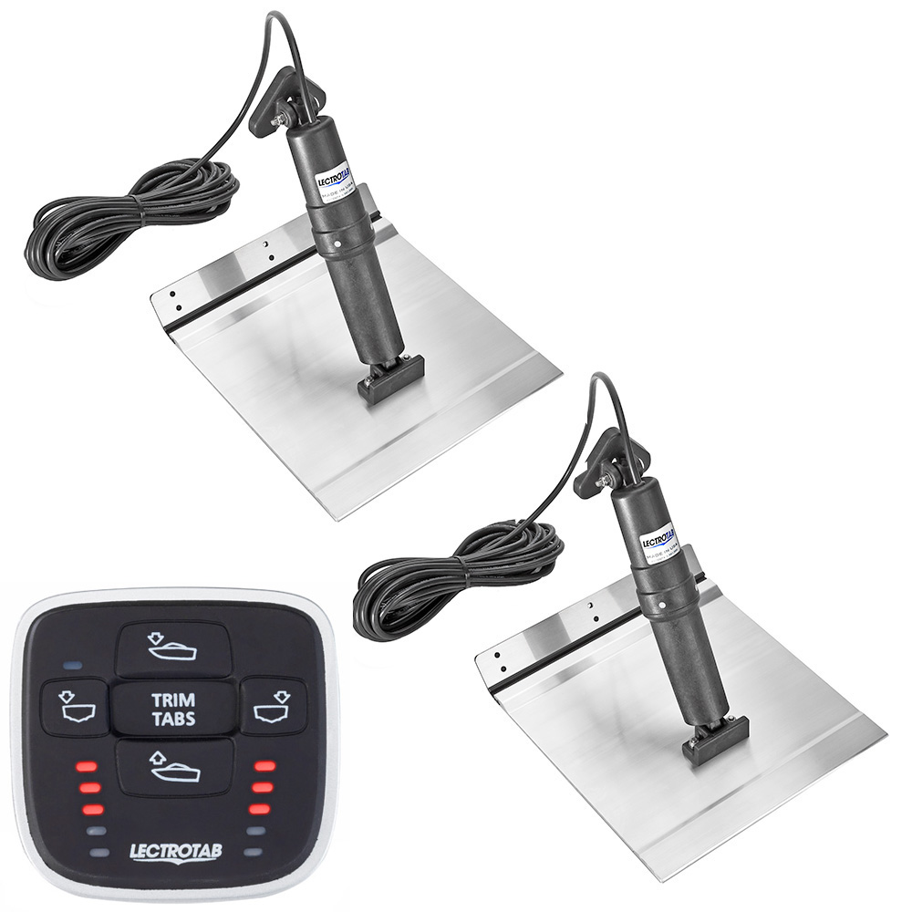 Lectrotab XKA Stainless Steel Trim Tab Kit with Manual Leveling Control, 12 x 12 1 Lectrotab XKA Stainless Steel Trim Tab Kit with Manual Leveling Control, 12 x 12