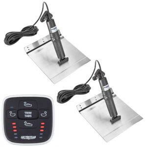 Lectrotab XKA Stainless Steel Trim Tab Kit with Manual Leveling Control, 12 x 24